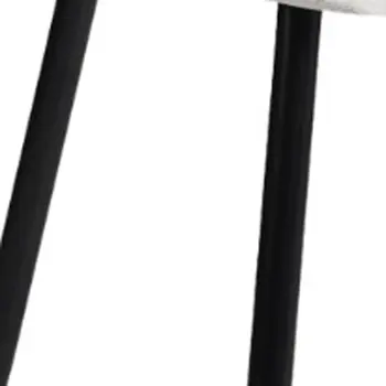 Set of Four Beige and Black Upholstered Fabric Dining Side Chairs