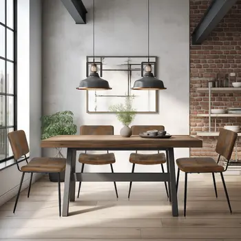 Set of Two Brown and Black Upholstered Suede Dining Side Chairs