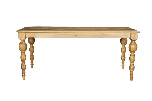 72" Brown Solid Wood Dining Table