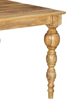 72" Brown Solid Wood Dining Table