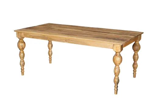 72" Brown Solid Wood Dining Table