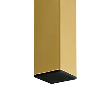 47" White and Gold Faux Marble and Metal Dining Table
