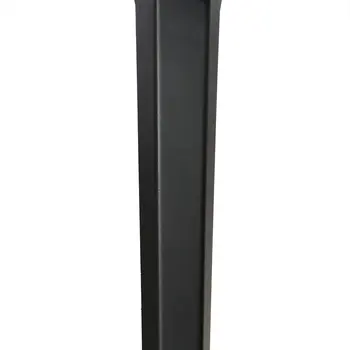 63" Dark Brown and Black Wood and Metal Dining Table