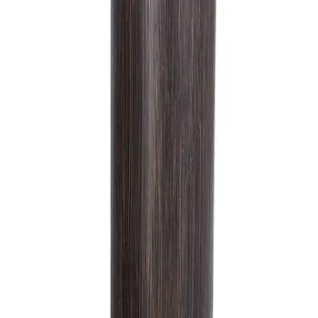47" Dark Brown and Black Wood and Metal Dining Table