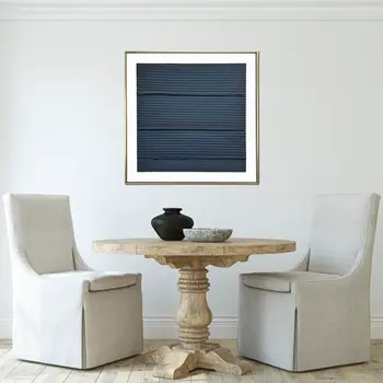Midnight Waves Gold Floater Frame Wall Art