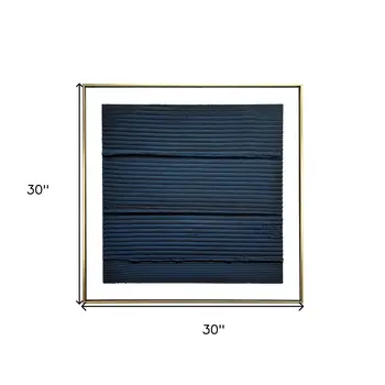 Midnight Waves Gold Floater Frame Wall Art