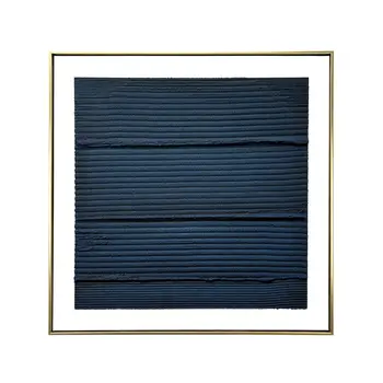 Midnight Waves Gold Floater Frame Wall Art