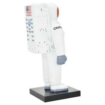 6" White Resin USA Astronaut Tabletop Sculpture