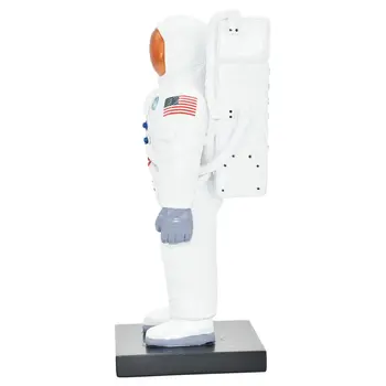 6" White Resin USA Astronaut Tabletop Sculpture