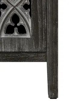 65" Charcoal Distressed Wood Sideboard with Four Doors
