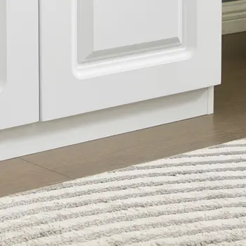 74" White Five Door Two Drawer Combo Dresser