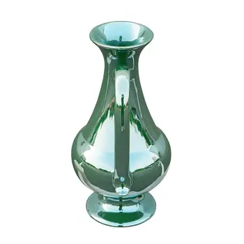 12" Hunter Green Amphora Ceramic Table Vase