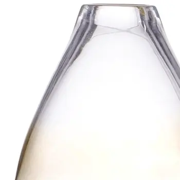 11" Clear And Brown Ombre Round Glass Table Vase