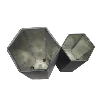 Set of Two Black Wavy Glass Table Vase