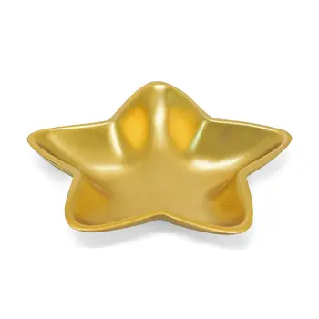 6" Gold Aluminum Handmade Star Trinket Tray