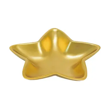 6" Gold Aluminum Handmade Star Trinket Tray