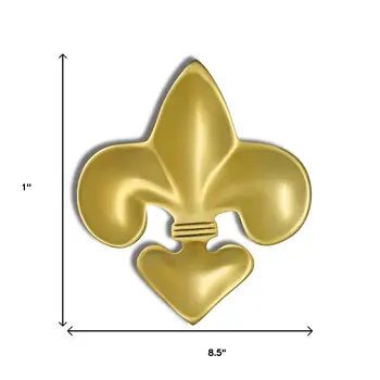 6" Gold Aluminum Handmade Fleur de Lis Trinket Tray