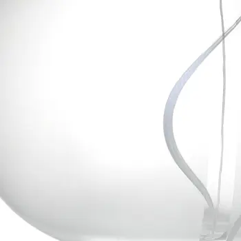 10" White Round Lead Free Frosted Crystal Table Vase