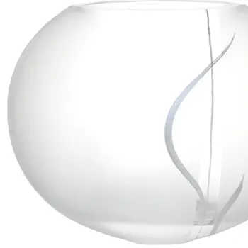 10" White Round Lead Free Frosted Crystal Table Vase