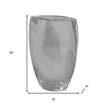 13" Clear Lead Free Crystal Table Vase