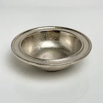 5" Silver Aluminum Round Candy or Nut Bowl