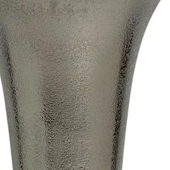 16" Silver Trumpet Aluminum Table Vase