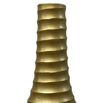 16" Clear And Gold Lead Free Crystal Table Vase