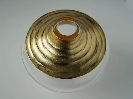 10" Clear And Gold Lead Free Crystal Table Vase
