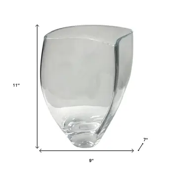 11" Clear Lead Free Crystal Table Vase