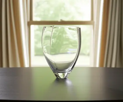 11" Clear Lead Free Crystal Table Vase