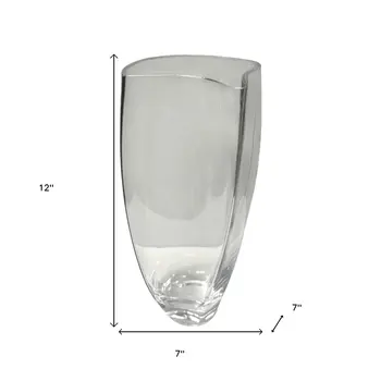 12" Clear Lead Free Crystal Table Vase