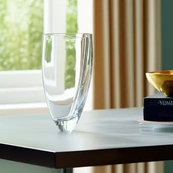 12" Clear Lead Free Crystal Table Vase