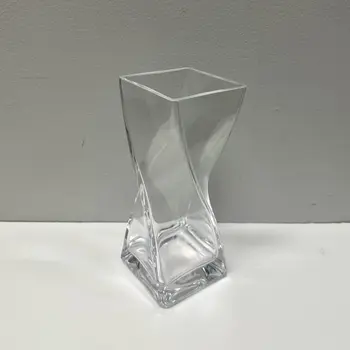 9" Clear Lead Free Crystal Twisted Helix Table Vase