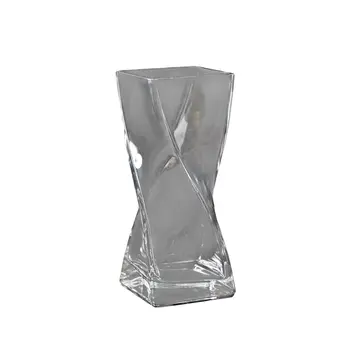 9" Clear Lead Free Crystal Twisted Helix Table Vase