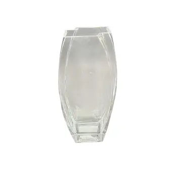 11" Clear Lead Free Crystal Asymmetrical Table Vase