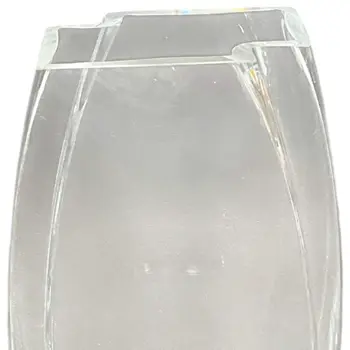 11" Clear Lead Free Crystal Asymmetrical Table Vase