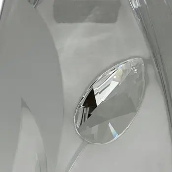11" Clear And White Lead Free Crystal Table Vase With Crystals