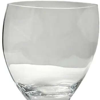 10" Clear Oval Lead Free Crystal Table Vase