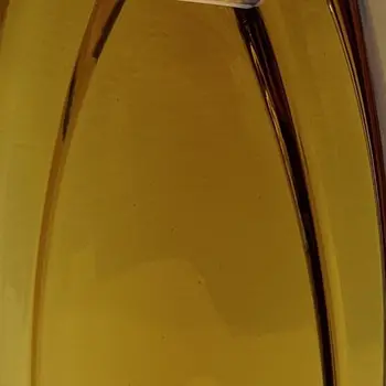 11" Amber Lead Free Crystal Table Vase