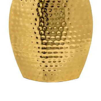 17" Gold Hammered Stainless Steel Table Vase