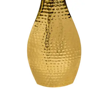 17" Gold Hammered Stainless Steel Table Vase