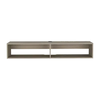 59" Beige Floating Mount TV Stand