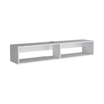 59" White Floating Mount TV Stand
