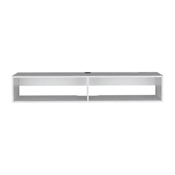 59" White Floating Mount TV Stand