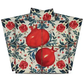 7" x 7" Blue And Red Vinyl Arabesque Peel And Stick Removable Tiles