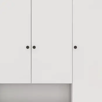 74" White Four Door Three Drawer Combo Dresser