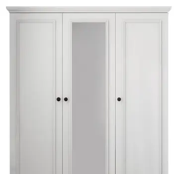 71" White Mirrored Four Door Two Drawer Combo Dresser