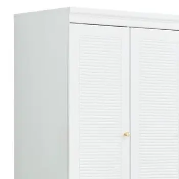74" White Five Door Two Drawer Combo Dresser