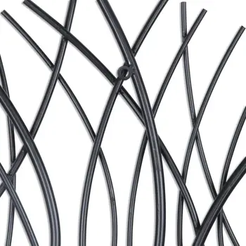 24" X 24" Black Metal Circle Abstract Hanging Dimensional Sculpture
