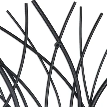 30" X 30" Black Metal Circle Abstract Hanging Dimensional Sculpture